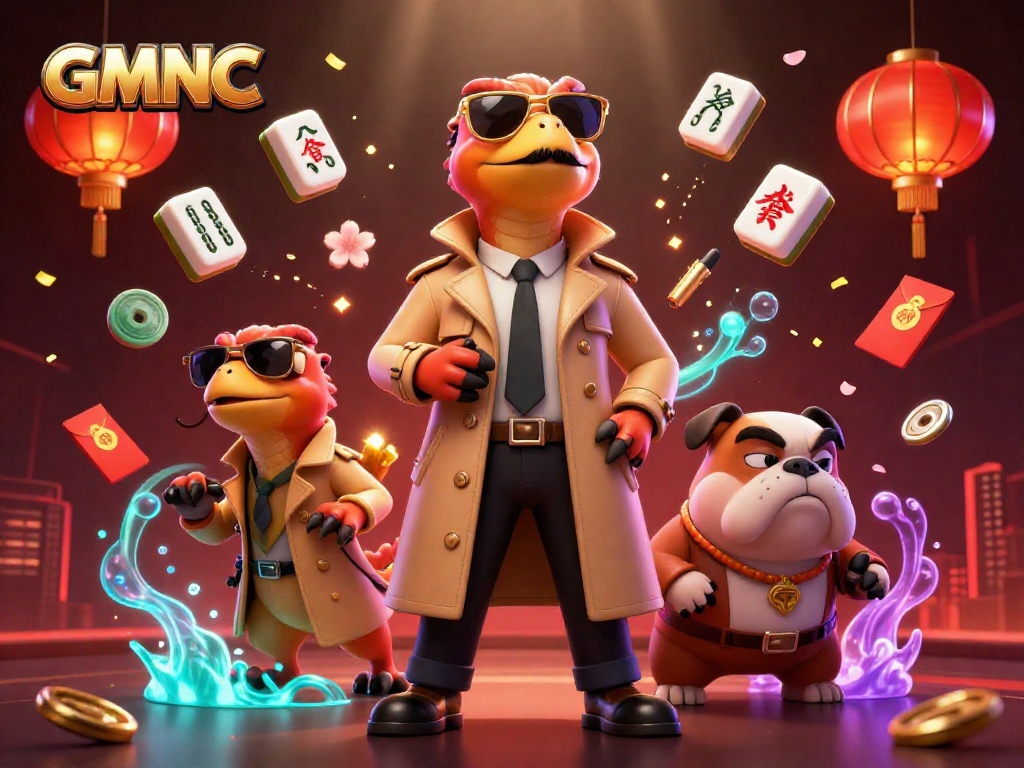 Engage with the vibrant world of GMNC, where cartoon dinosaurs hilariously try entering a VIP casino lounge.